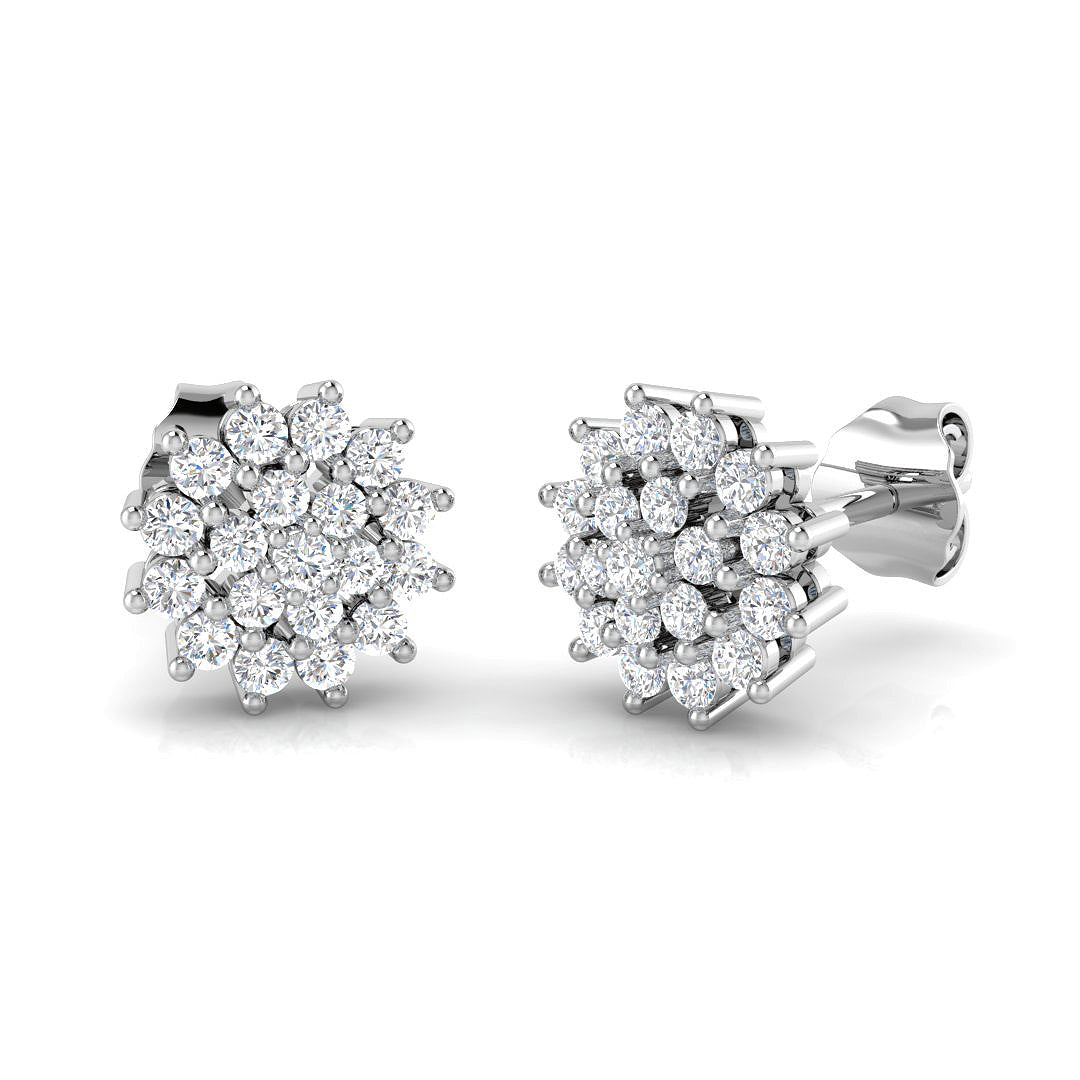 Cluster Diamond Ring 0.42ct–0.5ct – SE4569 – 18k White Gold