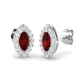 Ruby Diamond Ring 0.83ct – SE4777~RY – 18k White Gold
