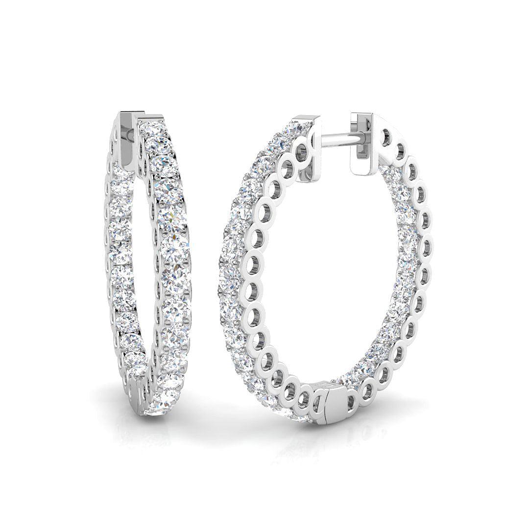 Hoops Diamond Ring 1.52ct–2.03ct – SE4824 – 18k White Gold