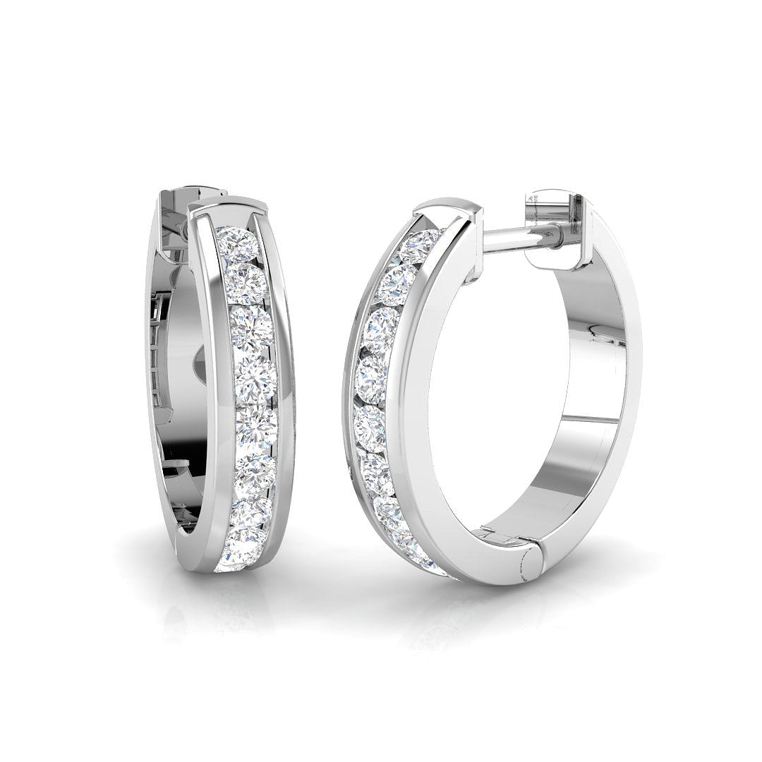 Hoops Diamond Ring 0.35ct–0.36ct – SE4913 – 18k White Gold