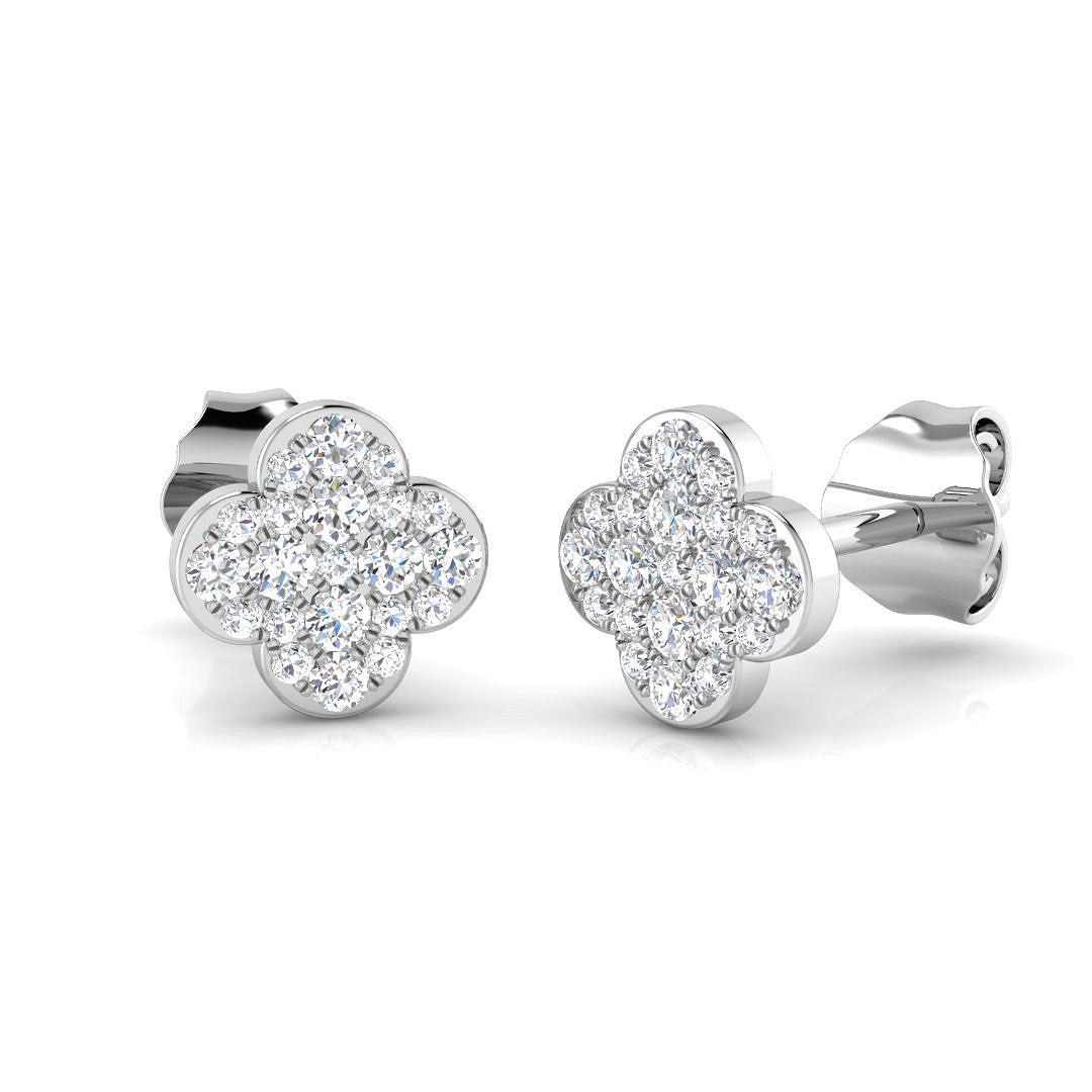 Clover Diamond Ring 0.18ct – SE5118 – 18k White Gold