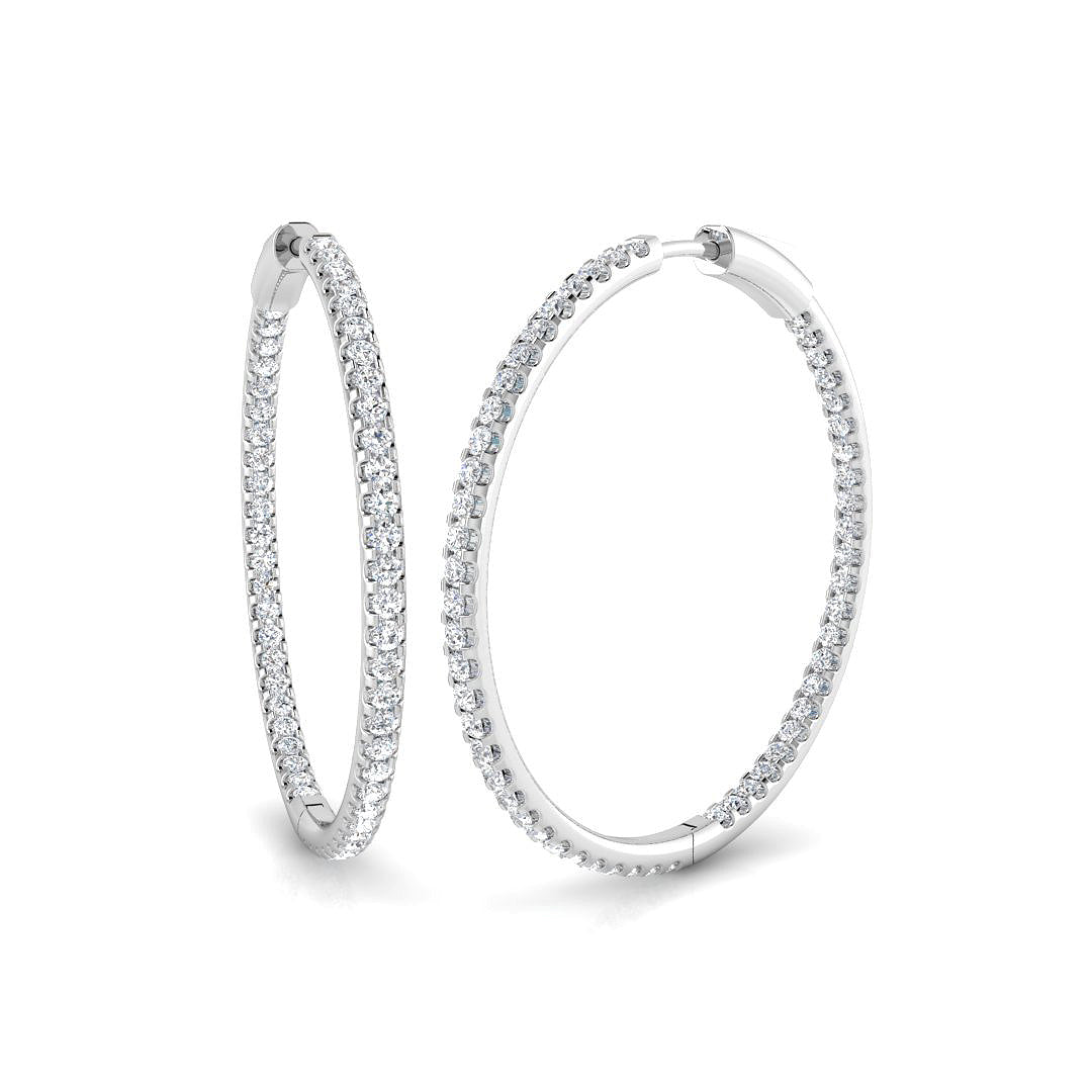 Hoops Diamond Ring 2.17ct – SE5168 – 18k White Gold