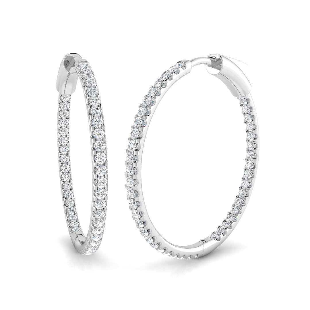 Hoops Diamond Ring 1.0ct–1.27ct – SE5200 – 18k White Gold
