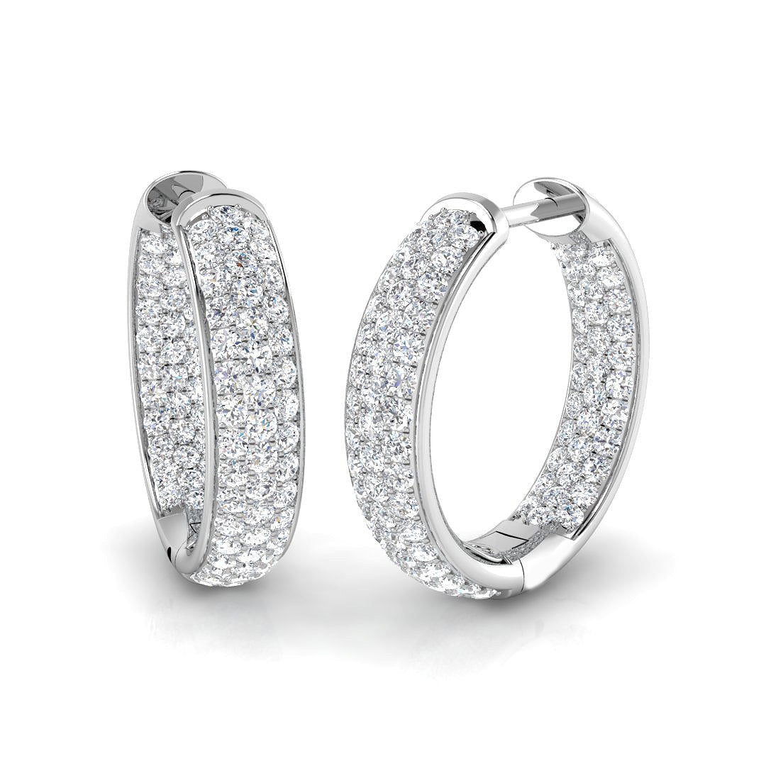 Hoops Diamond Ring 1.62ct – SE5253 – 18k White Gold