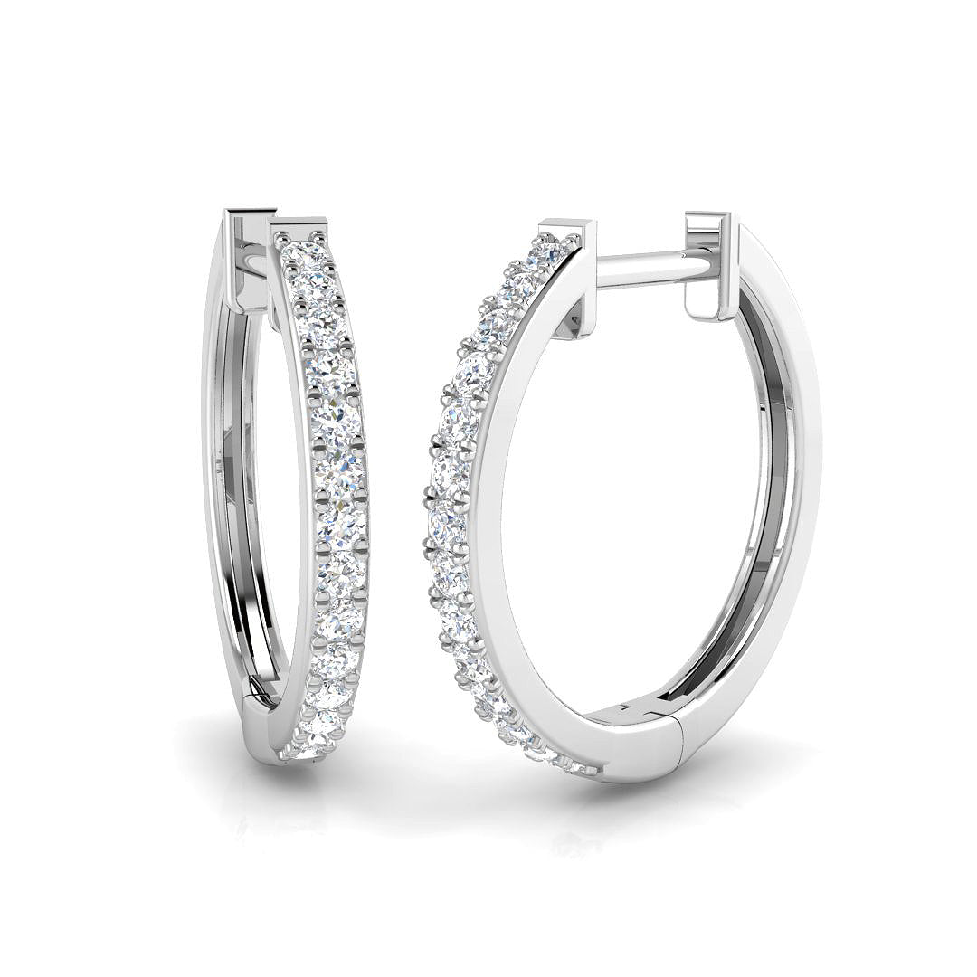 Hoops Diamond Ring 0.23ct–0.5ct – SE4670 – 18k White Gold