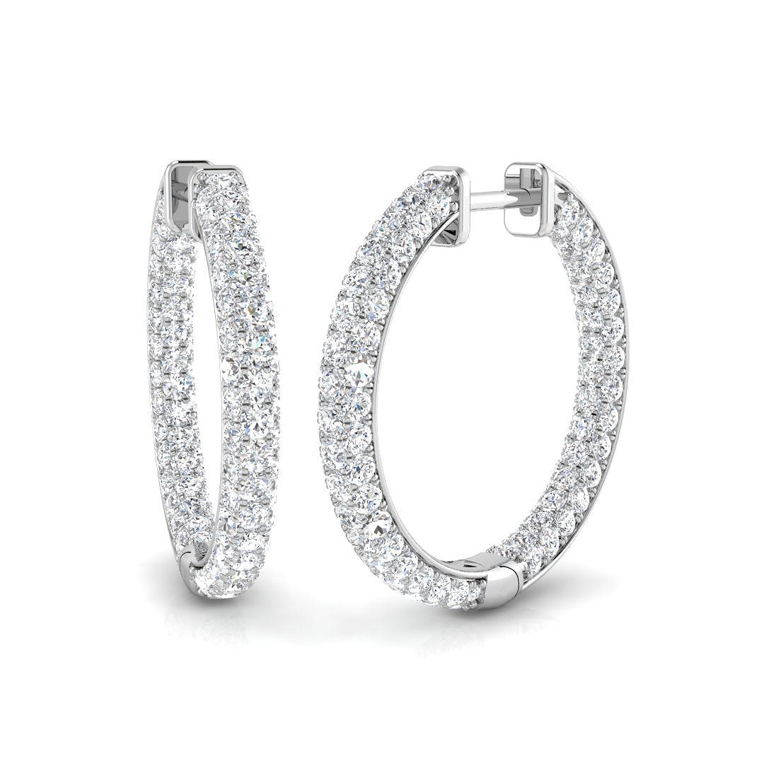 Hoops Diamond Ring 2.92ct–5.01ct – SE5304 – 18k White Gold