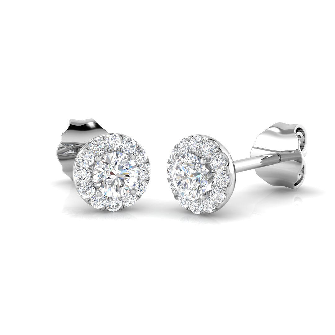 Halo Diamond Ring 0.39ct – SE5375-3.5MM – 18k White Gold