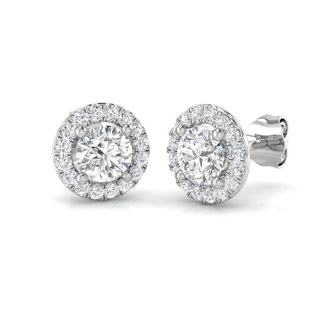 Halo Diamond Ring 1.2ct – SE5526-5.0MM – 18k White Gold