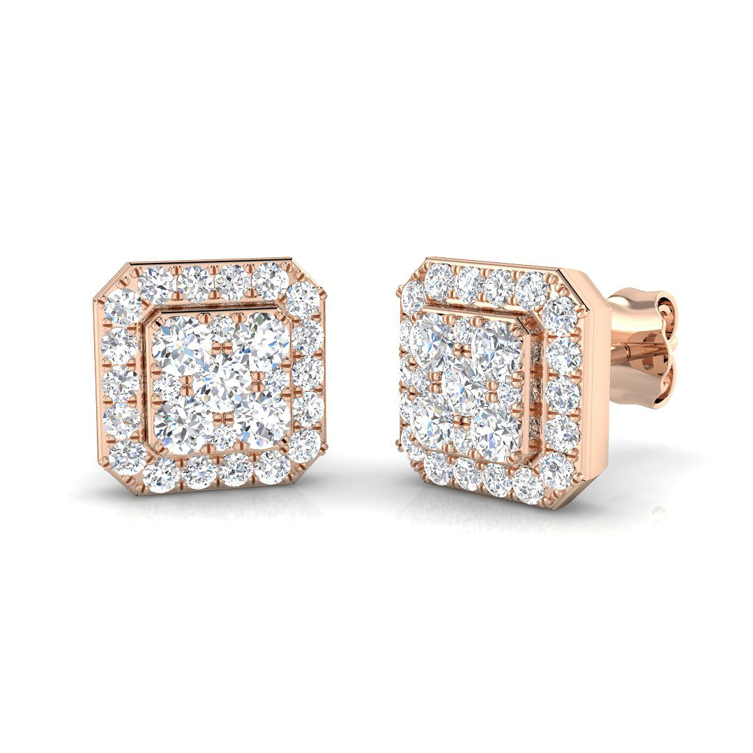 Cluster Diamond Ring 0.83ct – SE5536 – 18k Rose Gold