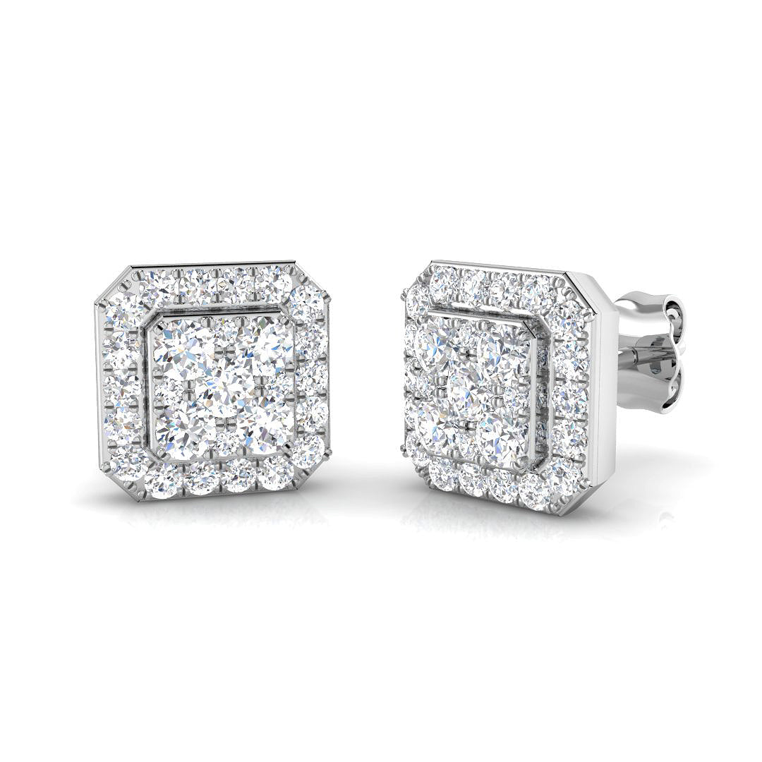 Cluster Diamond Ring 0.83ct – SE5536 – 18k White Gold