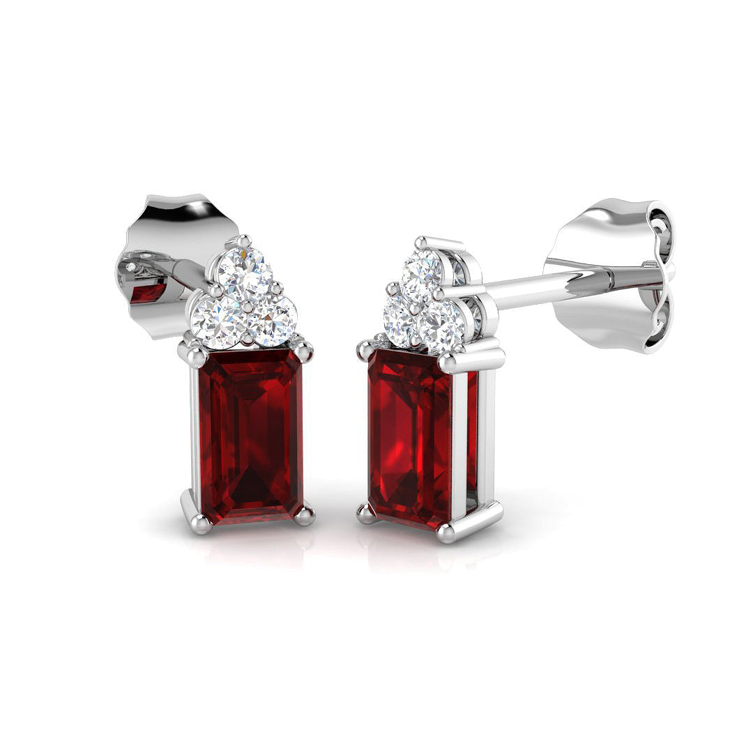 Ruby Diamond Ring 0.69ct – SE5566~RY – 18k White Gold