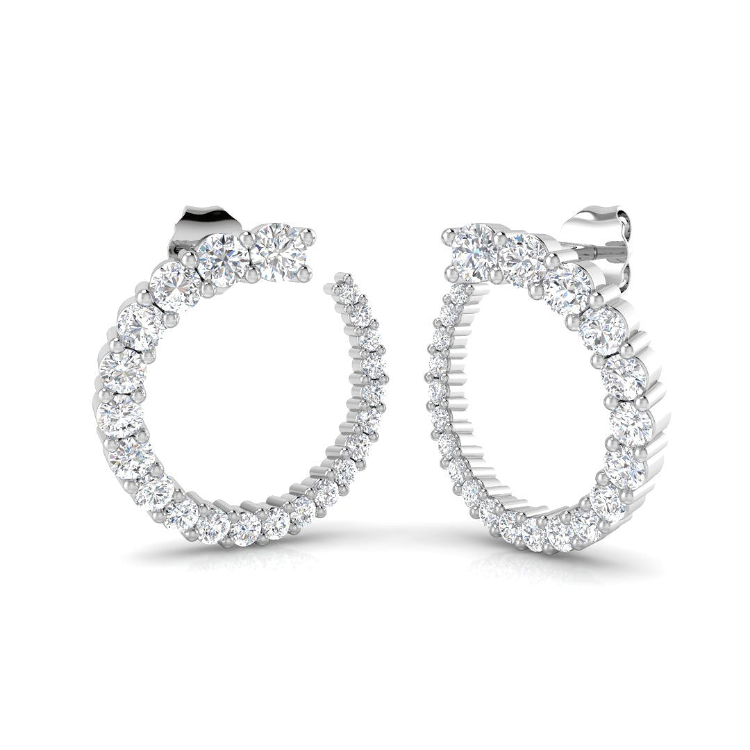 Hoops Diamond Ring 1.49ct – SE5689 – 18k White Gold