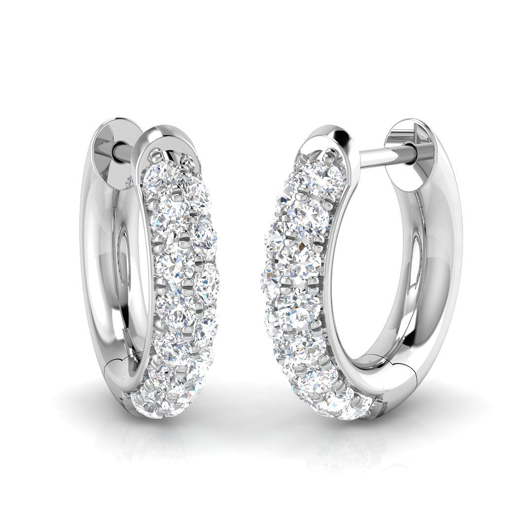 Hoops Diamond Ring 0.4ct – SE5739 – 18k White Gold