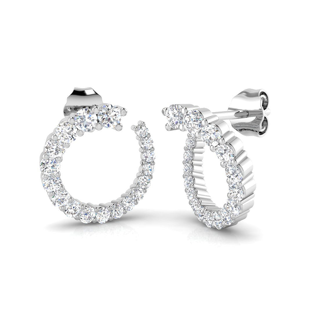 Hoops Diamond Ring 0.72ct – SE5781 – 18k White Gold