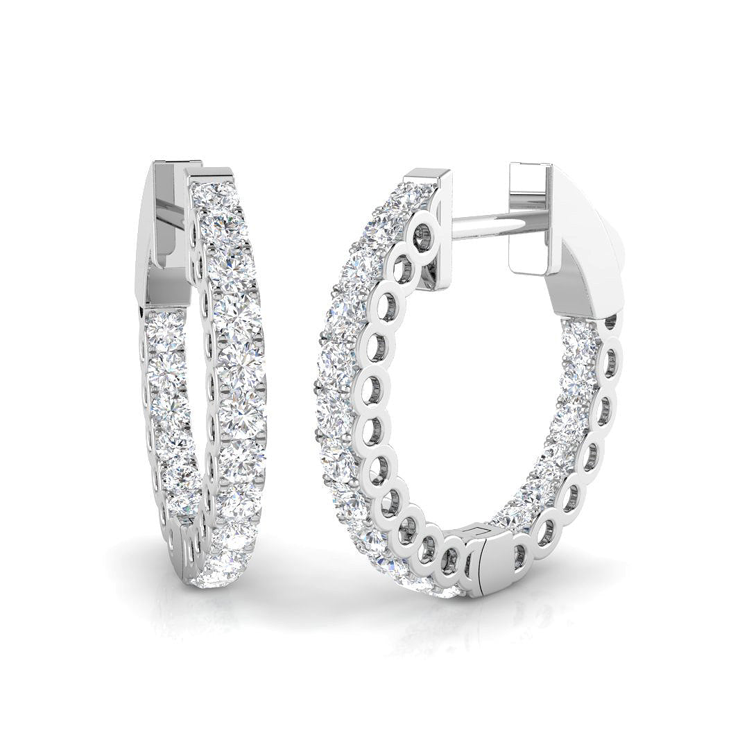Hoops Diamond Ring 0.75ct–0.97ct – SE5810 – 18k White Gold