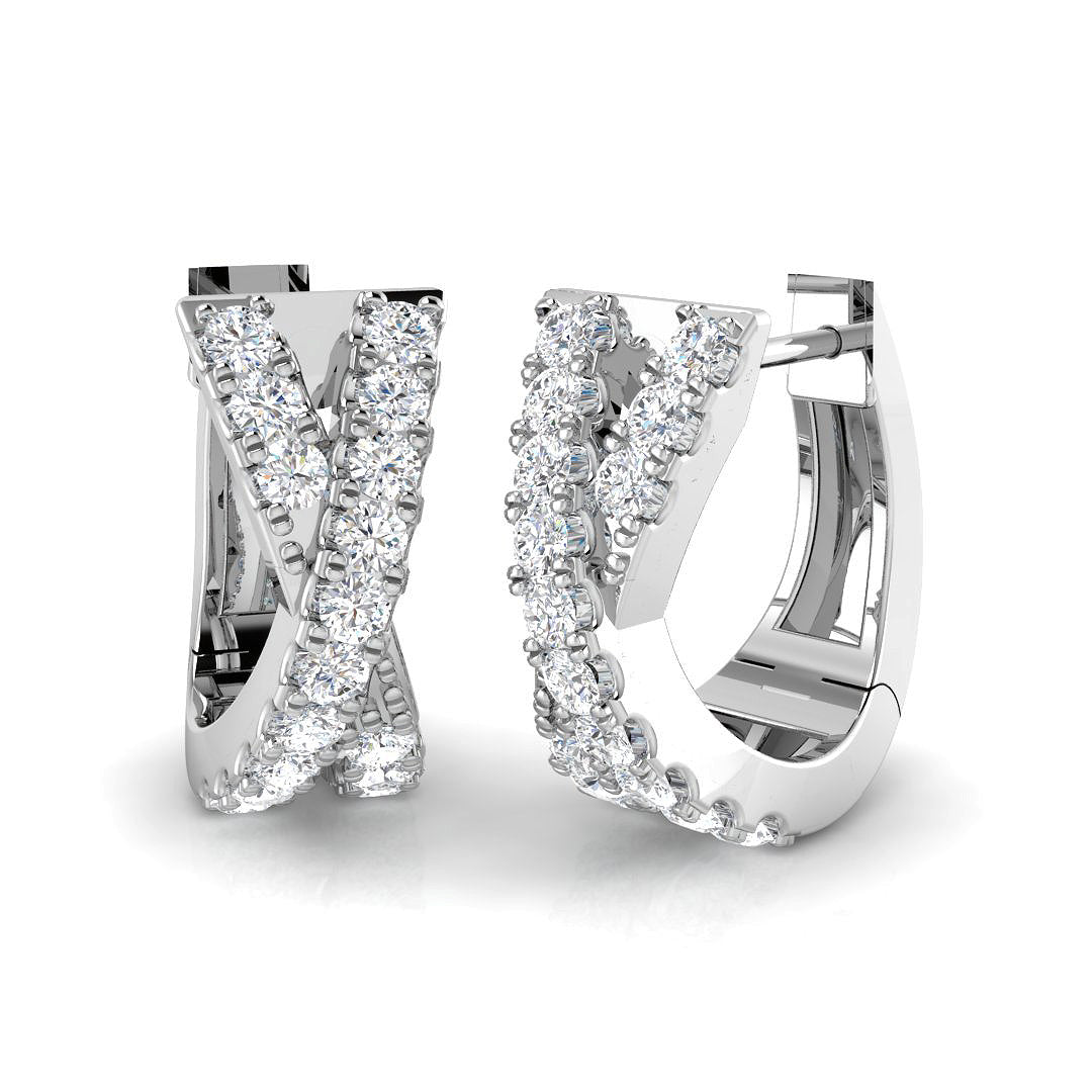 Hoops Diamond Ring 0.39ct – SE5890 – 18k White Gold