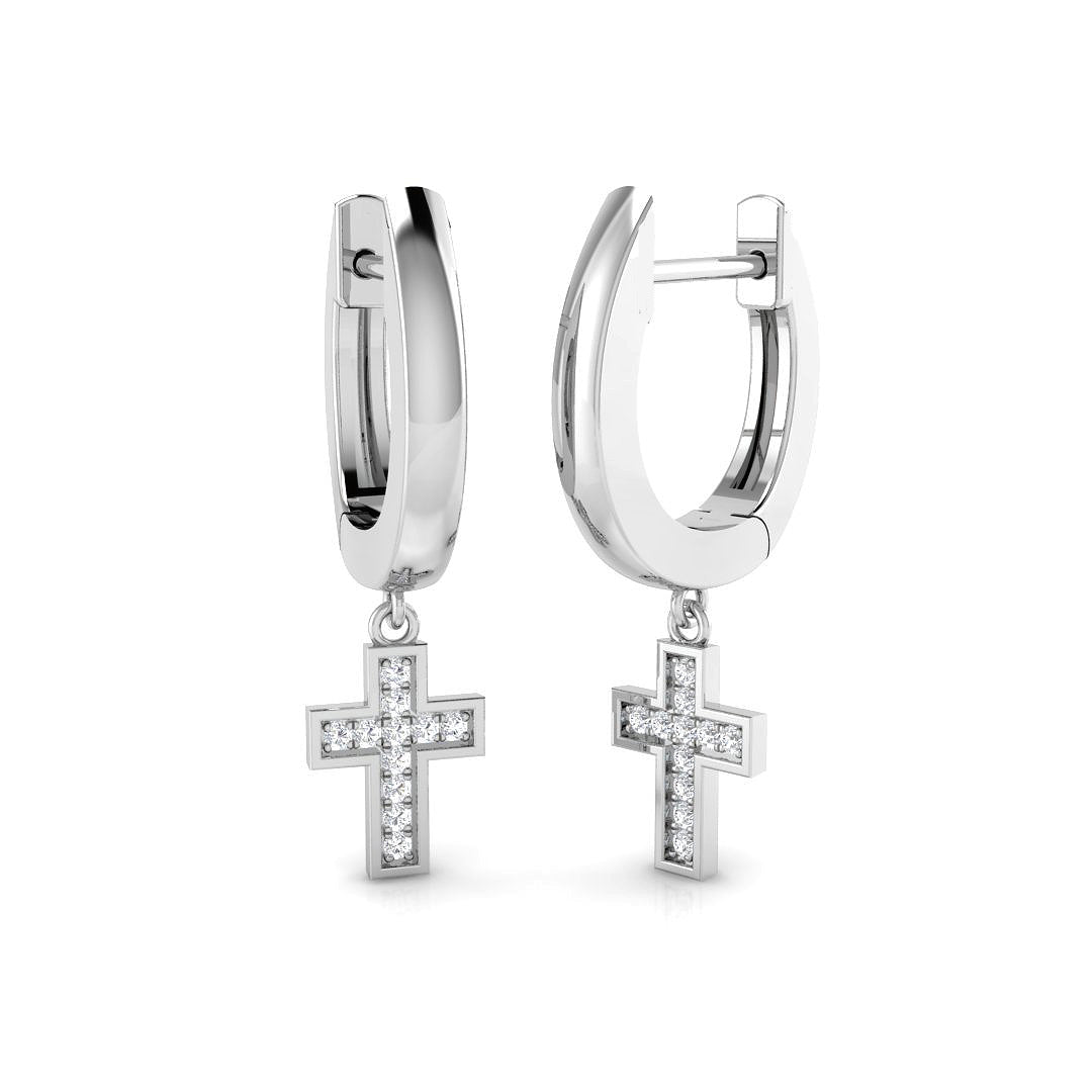 Drop & Trilogy Diamond Ring 0.05ct–0.2ct – SE5900 – 18k White Gold