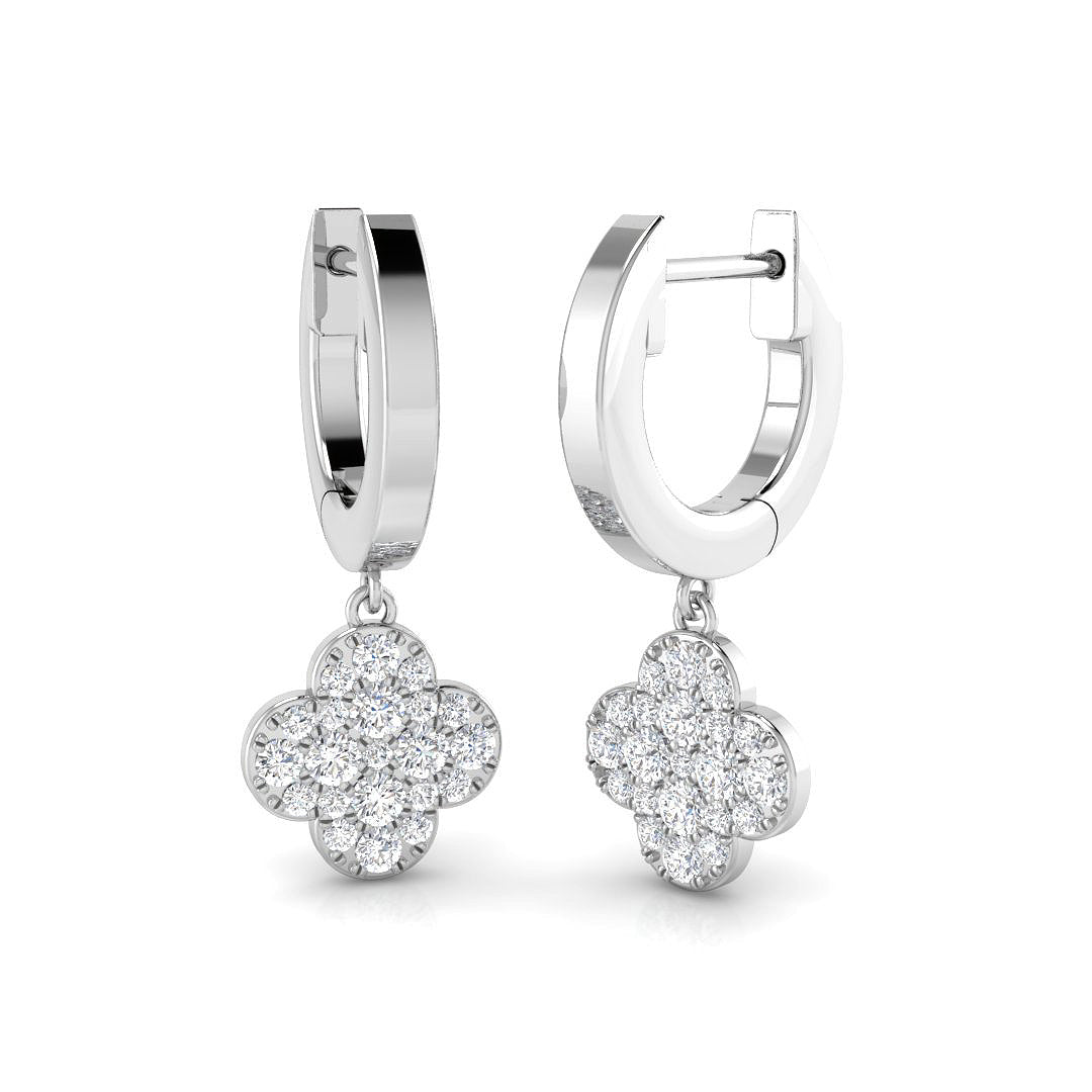 Clover Diamond Ring 0.32ct – SE5909 – 18k White Gold