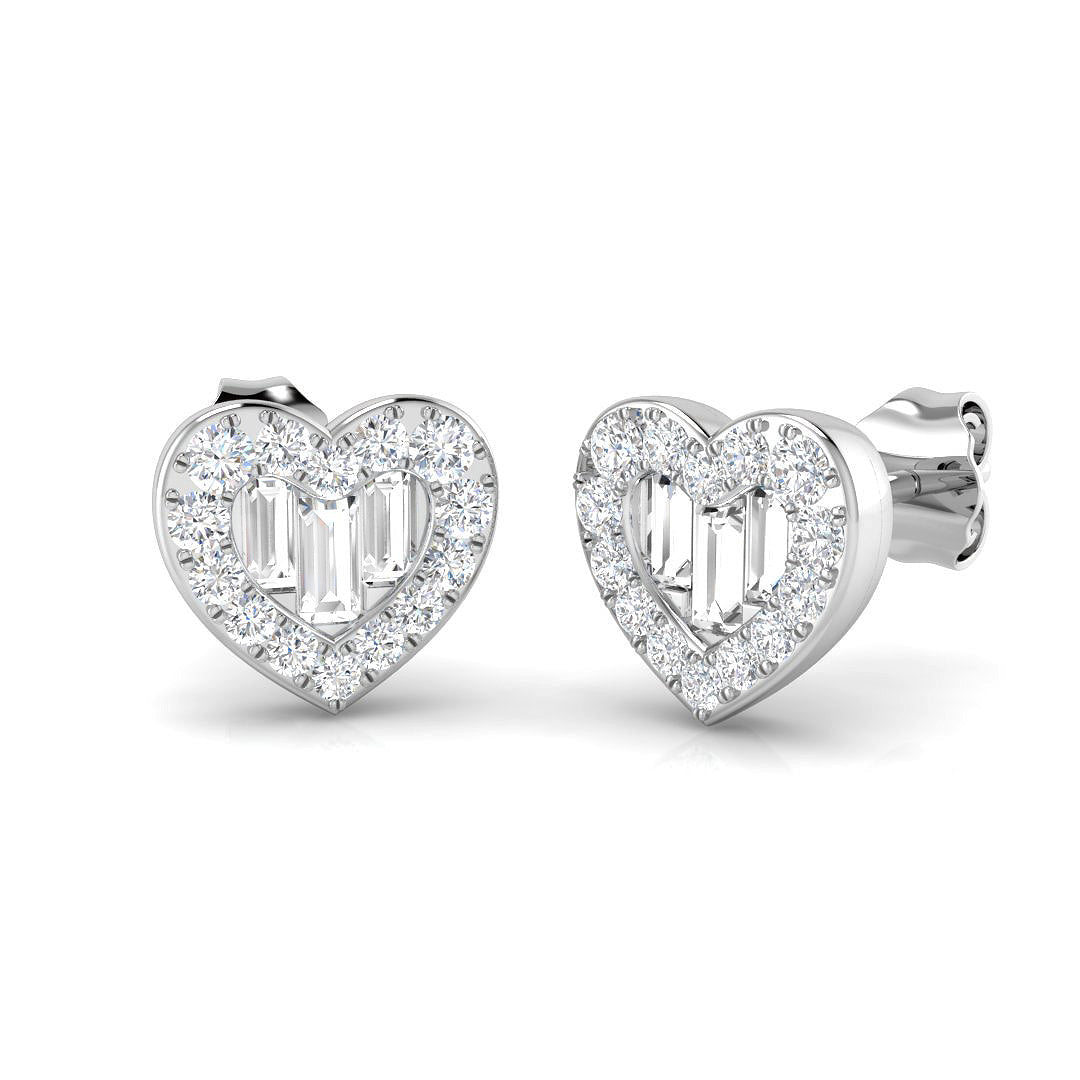 Baguette & Brilliant Diamond Ring 0.56ct – SE5919 – 18k White Gold