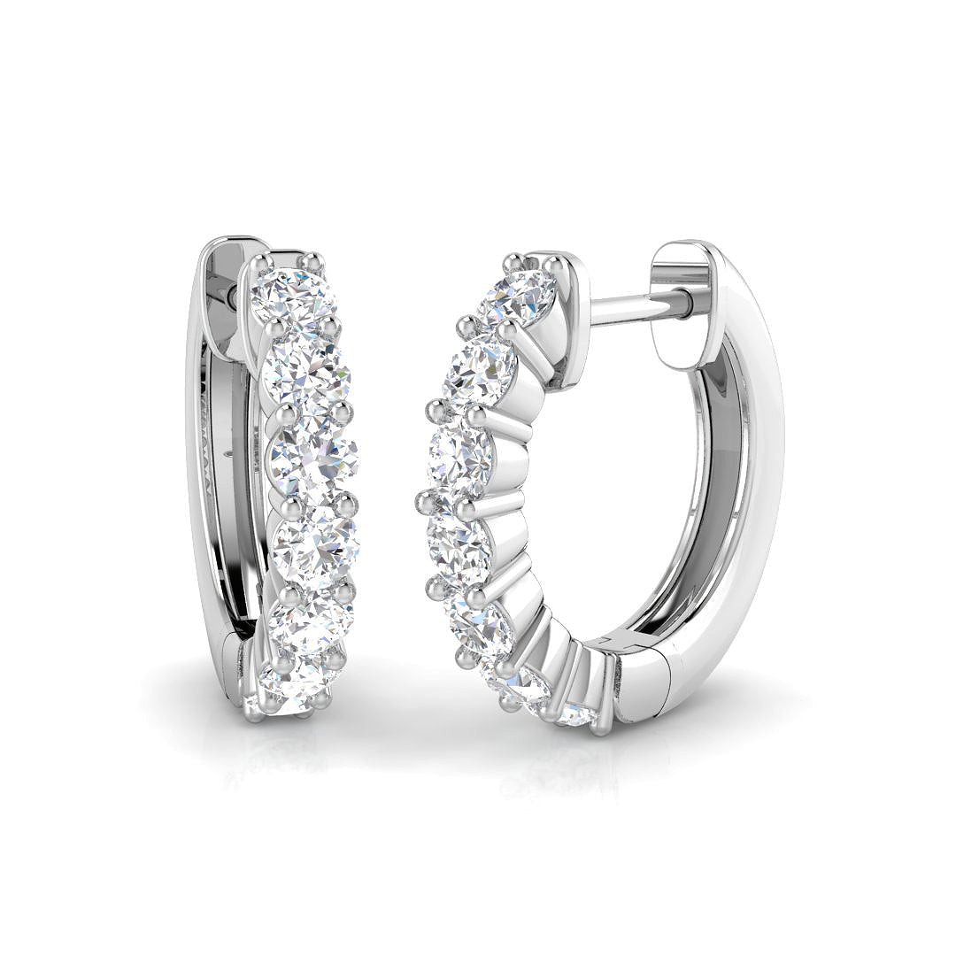Hoops Diamond Ring 0.74ct–1.01ct – SE5984 – 18k White Gold
