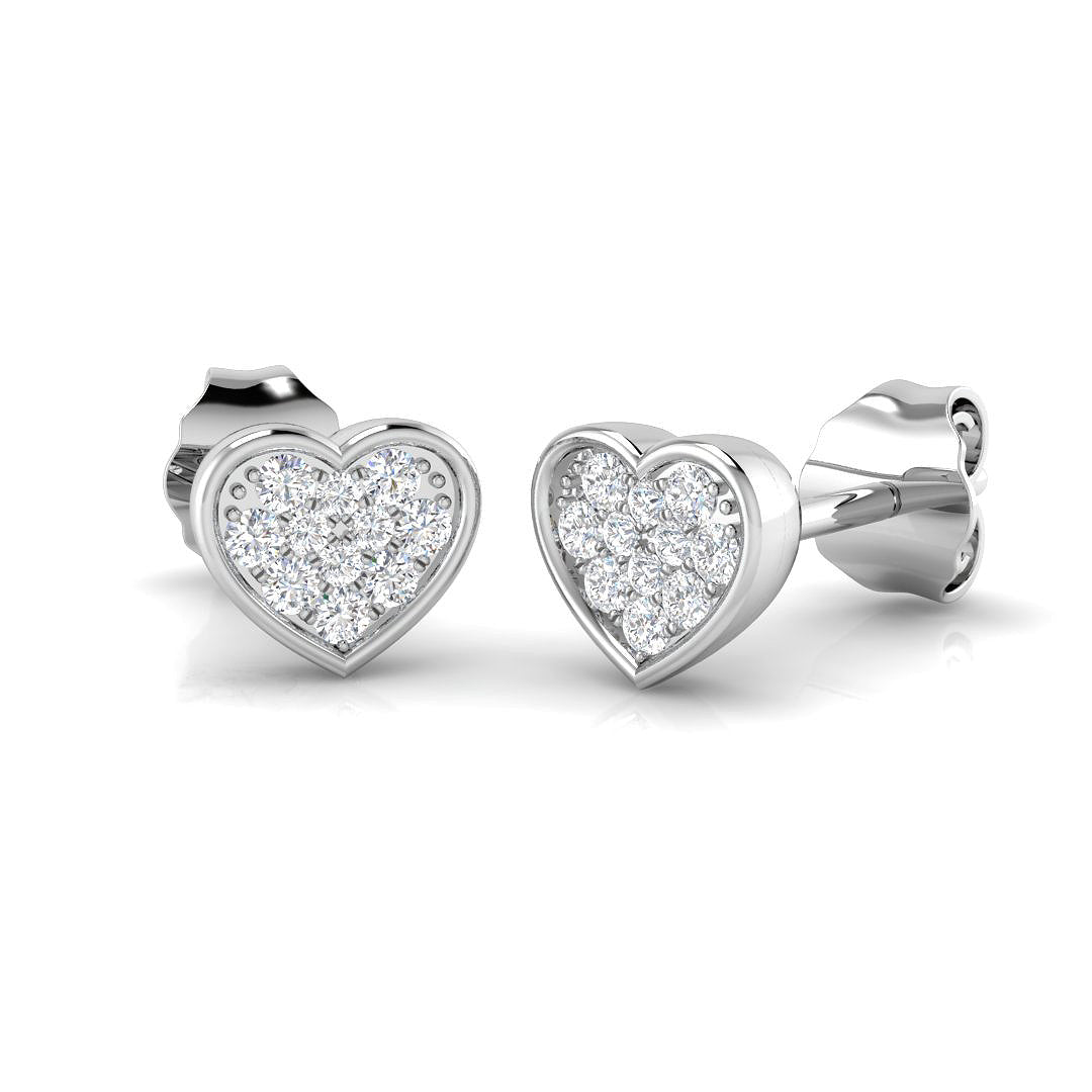 Heart Diamond Ring 0.11ct – SE6012 – 18k White Gold