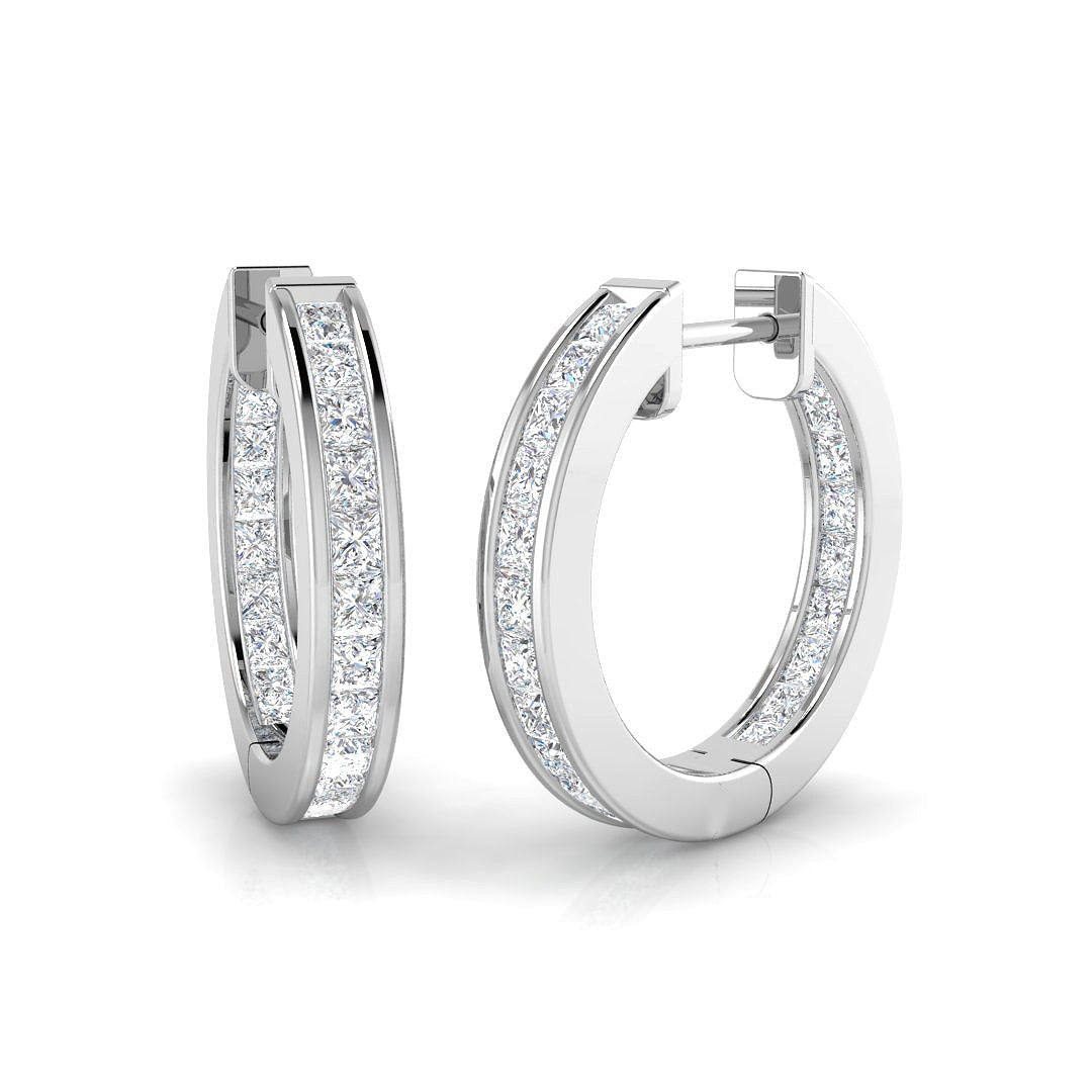 Hoops Diamond Ring 1.33ct – SE6014 – 18k White Gold
