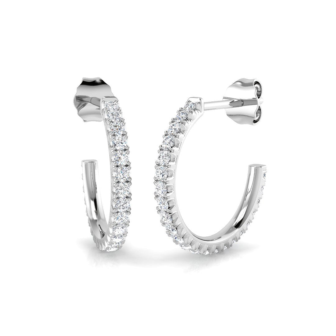 Hoops Diamond Ring 0.56ct–0.69ct – SE6067 – 18k White Gold