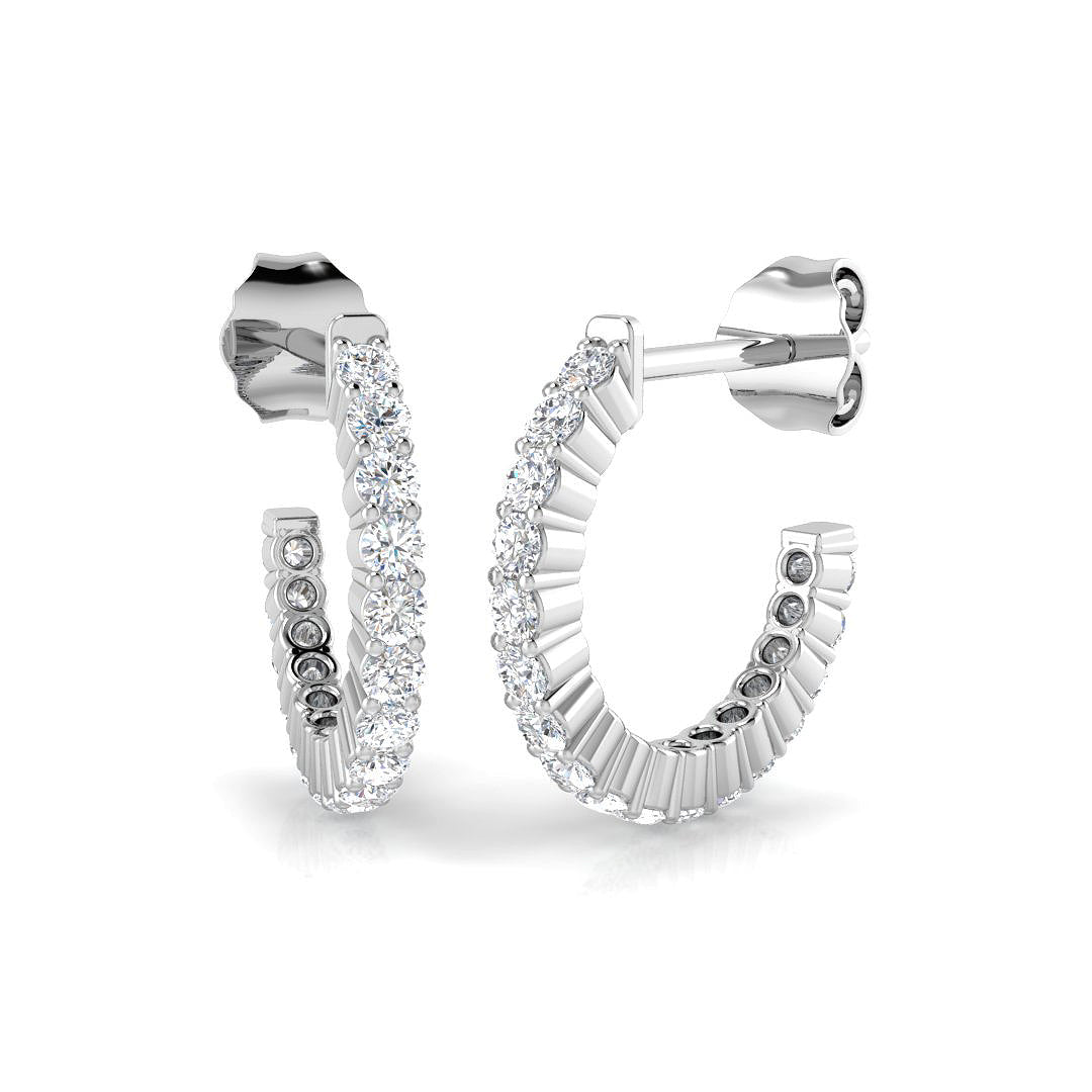 Hoops Diamond Ring 0.88ct – SE6068 – 18k White Gold