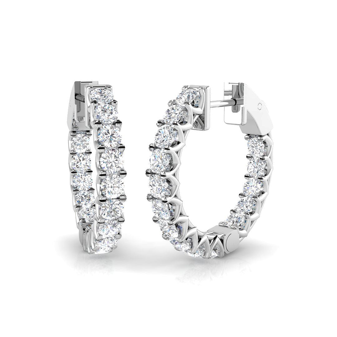 Hoops Diamond Ring 1.62ct – SE6113 – 18k White Gold