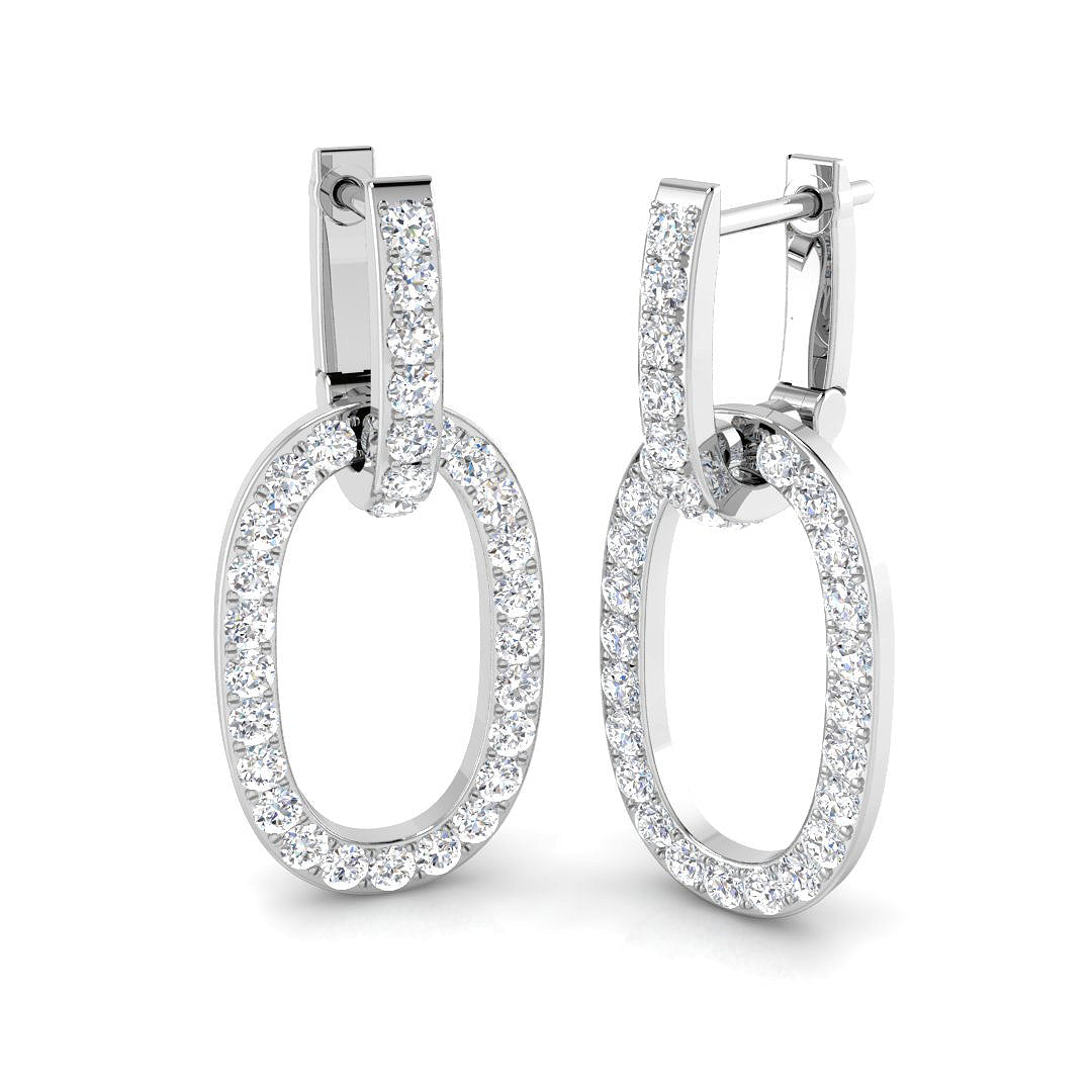 Drop & Trilogy Diamond Ring 0.94ct–2.01ct – SE6124 – 18k White Gold