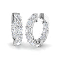 Hoops Diamond Ring 8.74ct – SE6145 – 18k White Gold