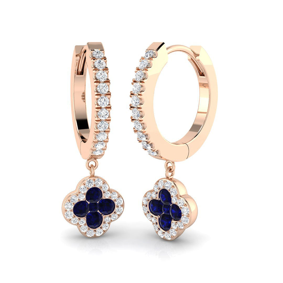 Clover Diamond Ring 0.83ct – SE6174~BS – 18k Rose Gold