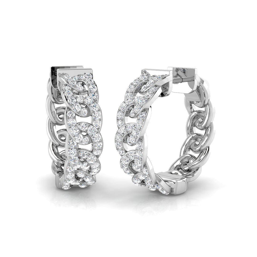 Hoops Diamond Ring 0.98ct – SE6191 – 18k White Gold