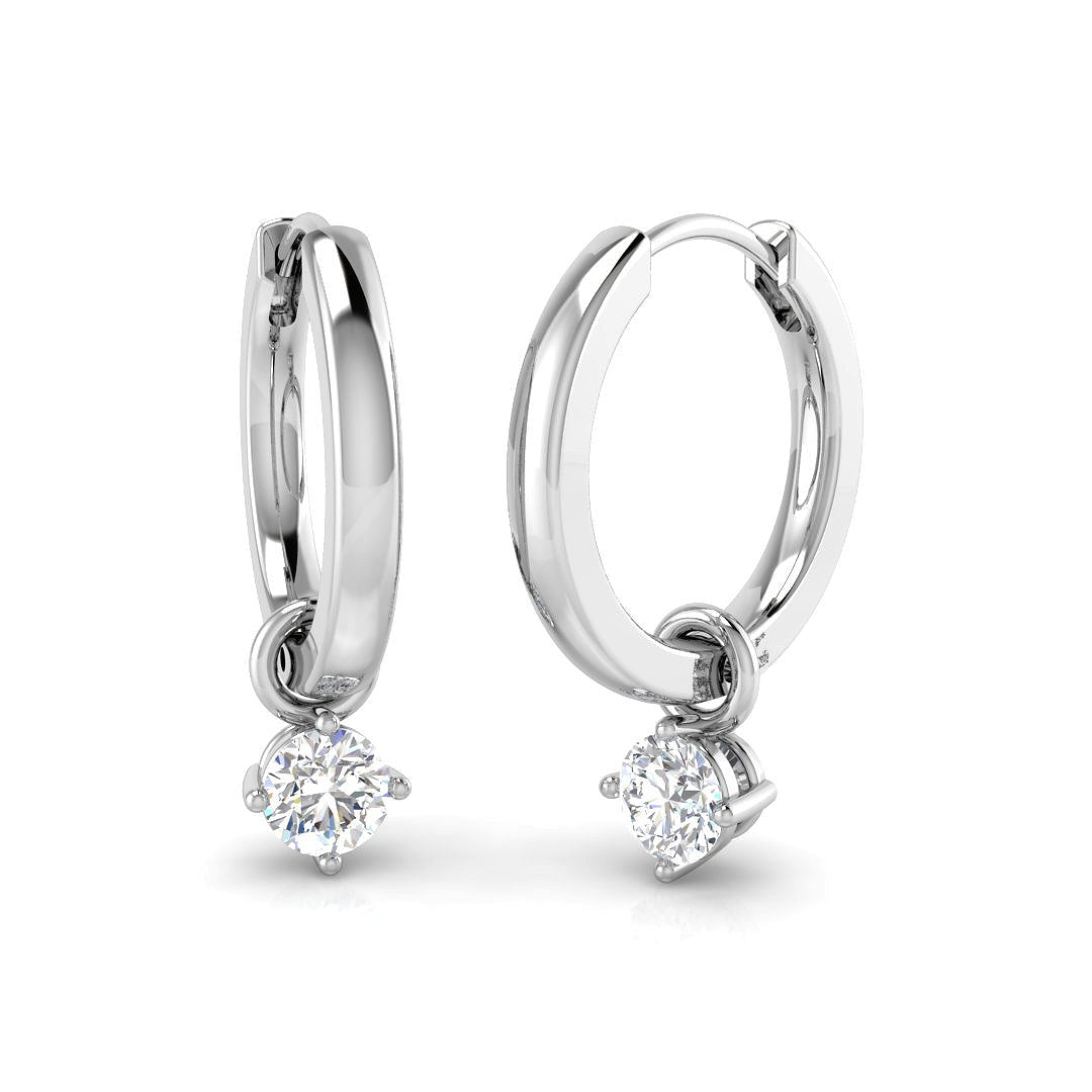 Drop & Trilogy Diamond Ring 0.13ct–0.34ct – SE6063 – 18k White Gold