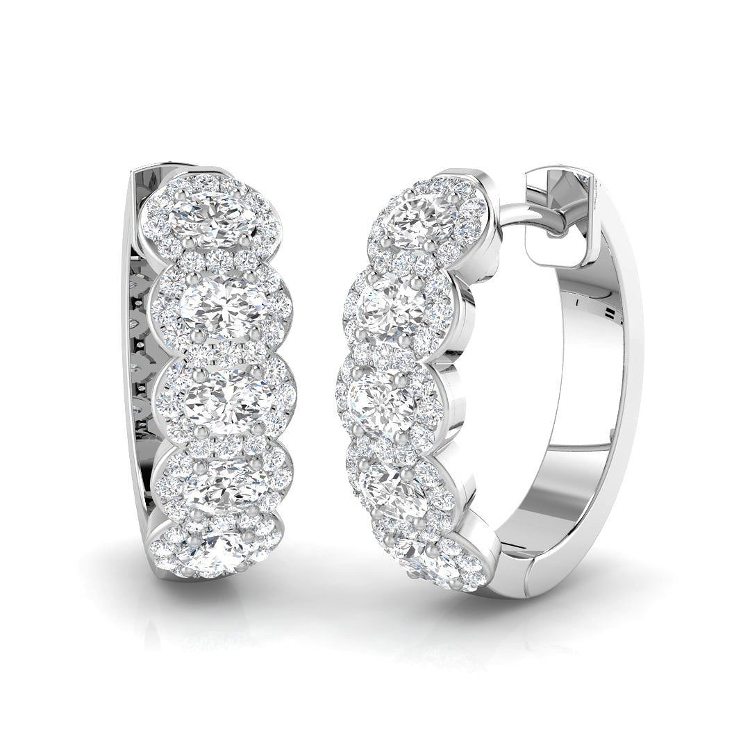 Hoops Diamond Ring 1.6ct – SE6230 – 18k White Gold