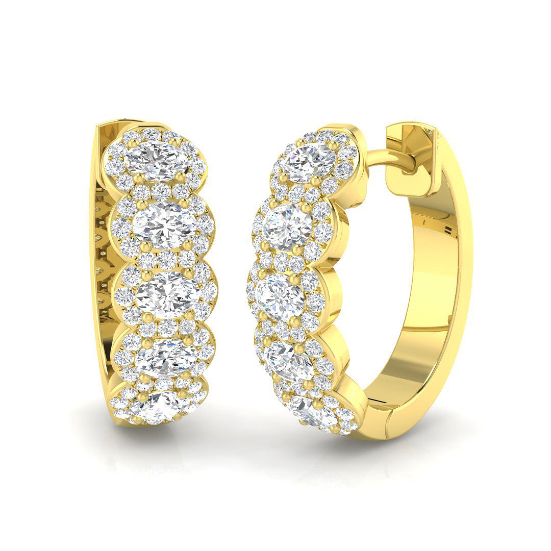 Hoops Diamond Ring 1.6ct – SE6230 – 18k Yellow Gold