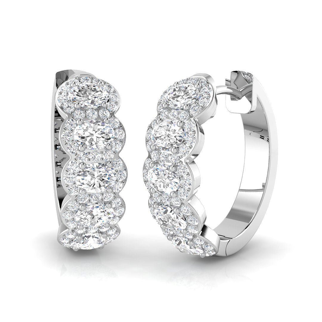 Hoops Diamond Ring 1.04ct – SE6231 – 18k White Gold