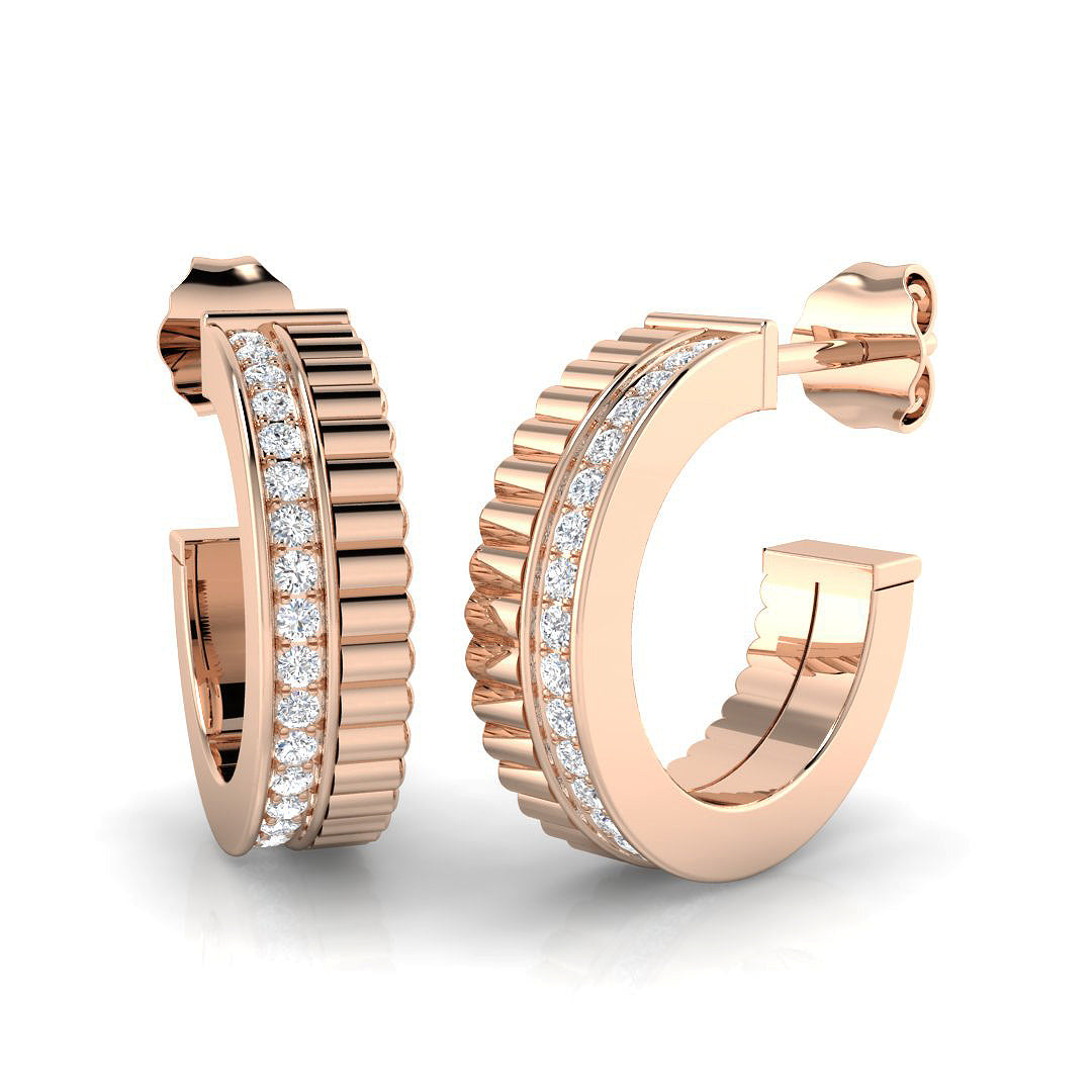 Hoops Diamond Ring 0.33ct – SE6259 – 18k Rose Gold