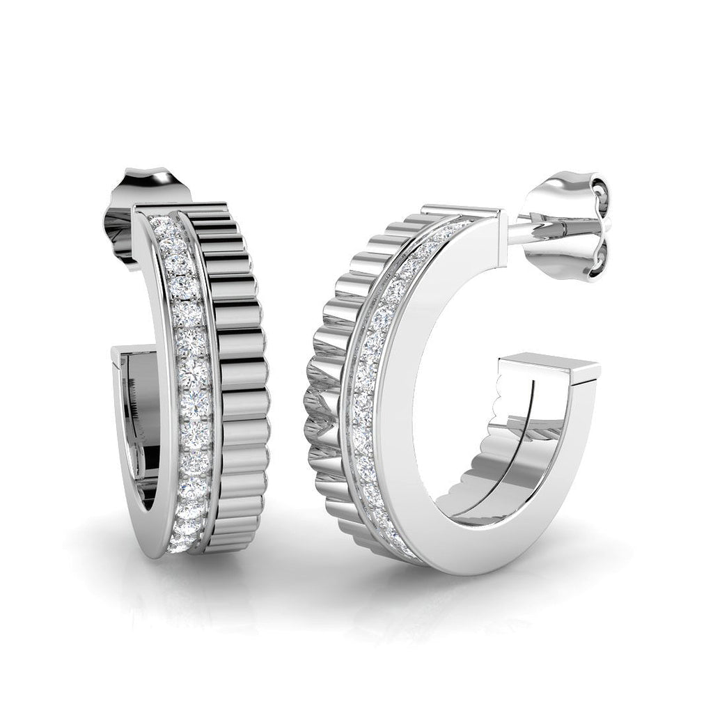 Hoops Diamond Ring 0.33ct – SE6259 – 18k White Gold
