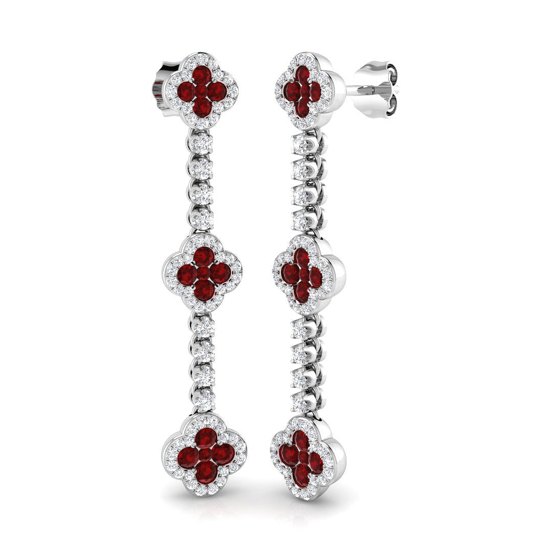 Ruby Diamond Ring 1.64ct – SE6366~RY – 18k White Gold