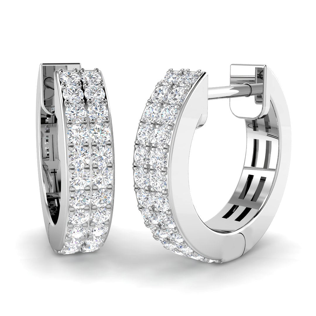 Hoops Diamond Ring 0.35ct – SE6418 – 18k White Gold