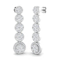 Drop & Trilogy Diamond Ring 2.95ct – SE6459 – 18k White Gold