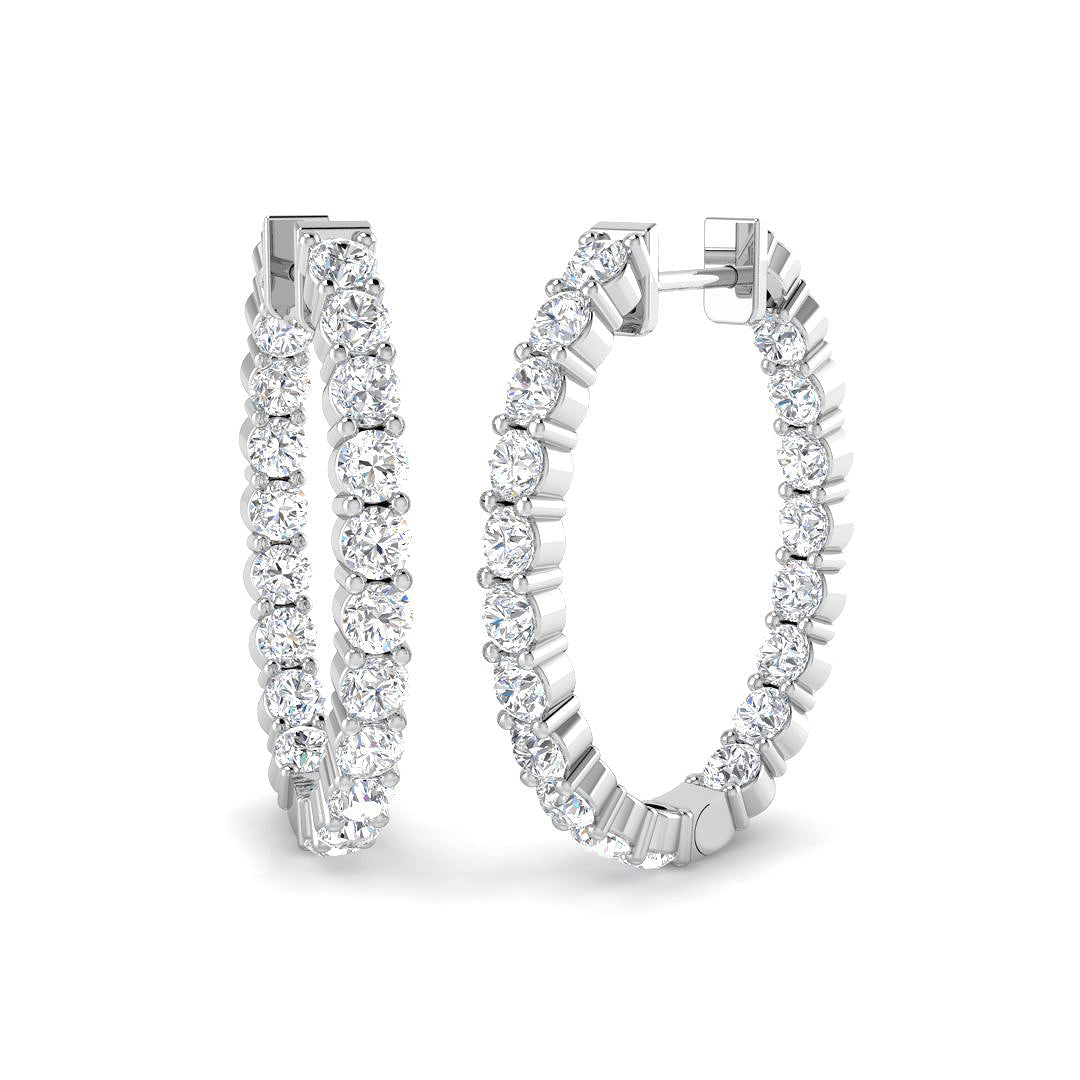 Hoops Diamond Ring 2.48ct – SE6504 – 18k White Gold