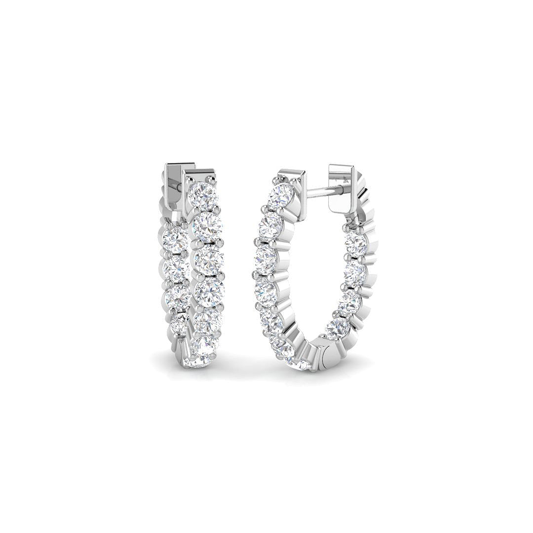 Hoops Diamond Ring 1.43ct – SE6505 – 18k White Gold
