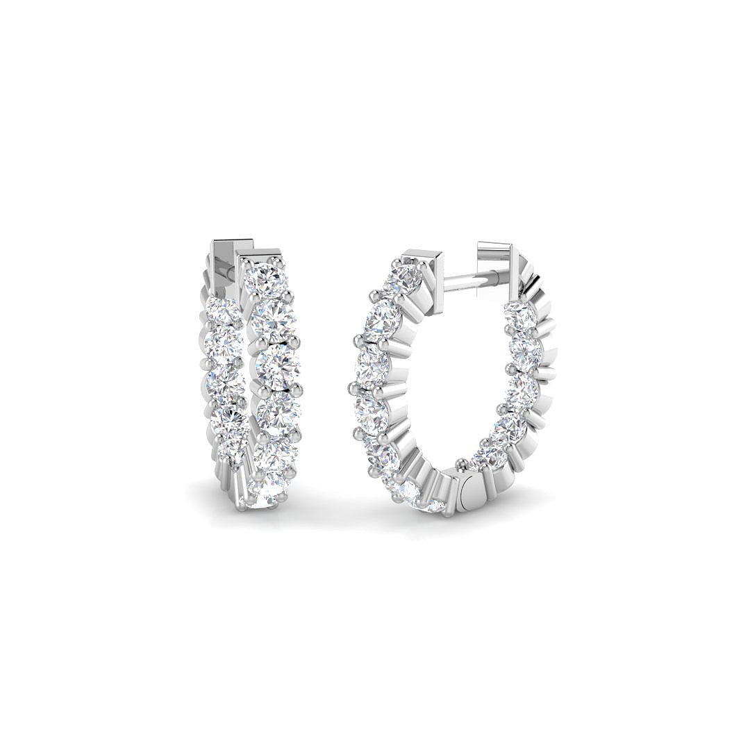 Hoops Diamond Ring 1.07ct – SE6525 – 18k White Gold