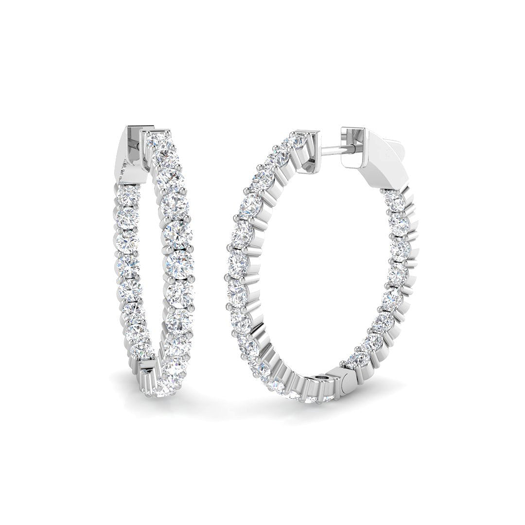 Hoops Diamond Ring 1.99ct – SE6527 – 18k White Gold