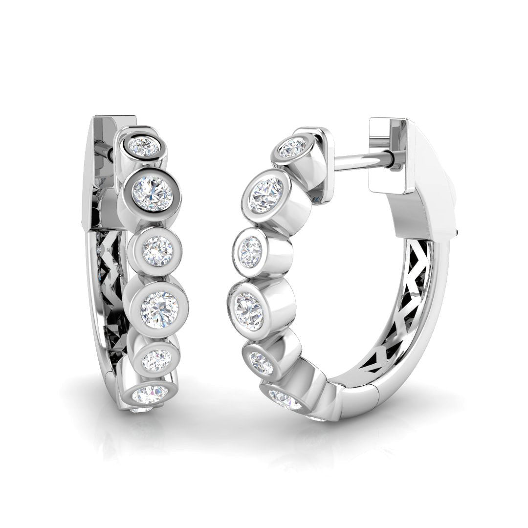 Hoops Diamond Ring 0.3ct – SE6543 – 18k White Gold