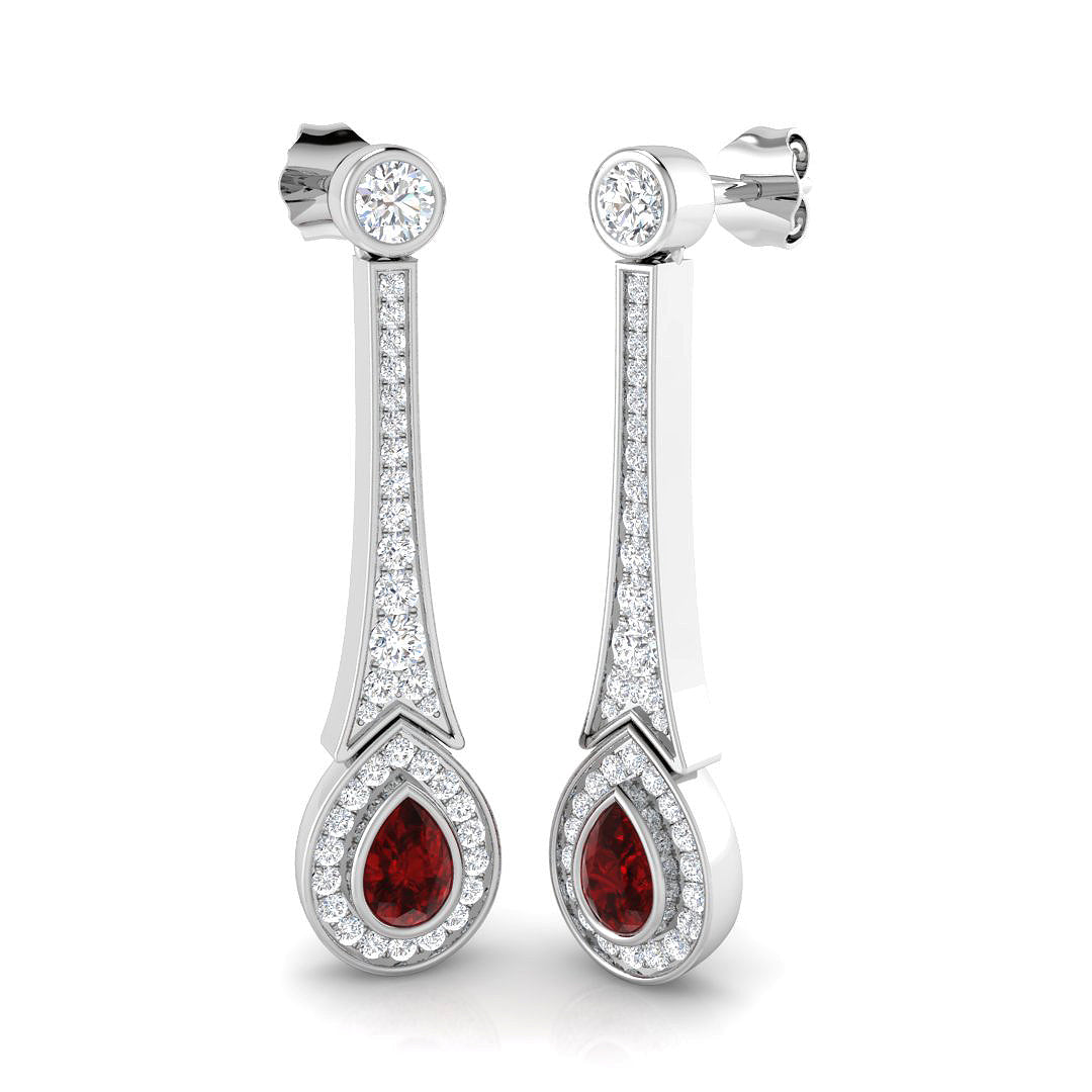 Ruby Diamond Ring 1.75ct – SE6545~RY – 18k White Gold