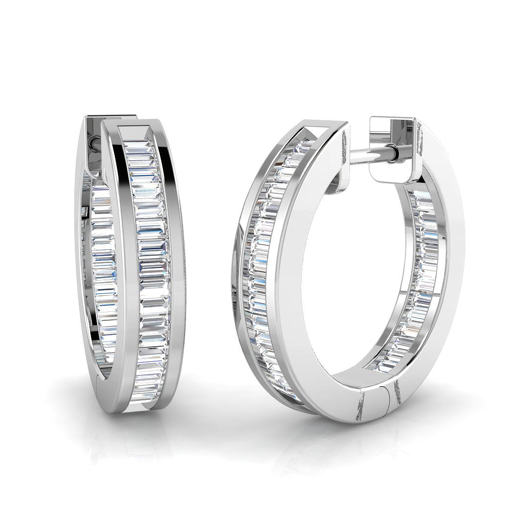Hoops Diamond Ring 0.57ct – SE6550 – 18k White Gold