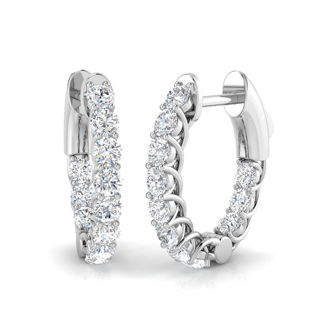 Hoops Diamond Ring 0.99ct – SE6566 – 18k White Gold